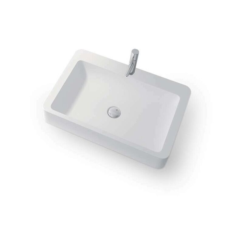 

Lavabo de encimera Rectangular 60 cm en Solid Surface – Tanaho