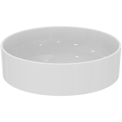 Vasque pour lavabo CONCA 450x450x110mm, ronde blanche sans trou pour robinet, sans trop-plein IDEAL STANDARD