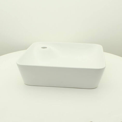 Vasque pour salle de bain Carrée - Céramique Blanc Mat - 43x43 cm - Urban