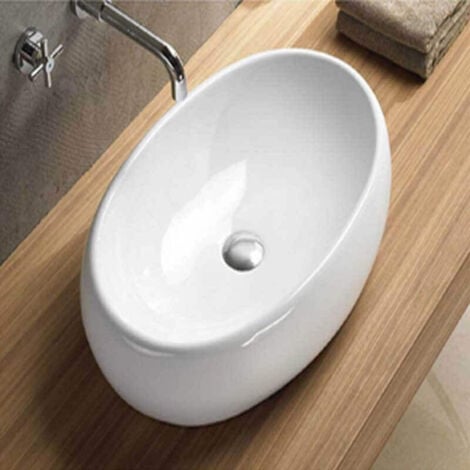 Vasque pour salle de bain Ovale - Céramique - 60x40 cm - Swann