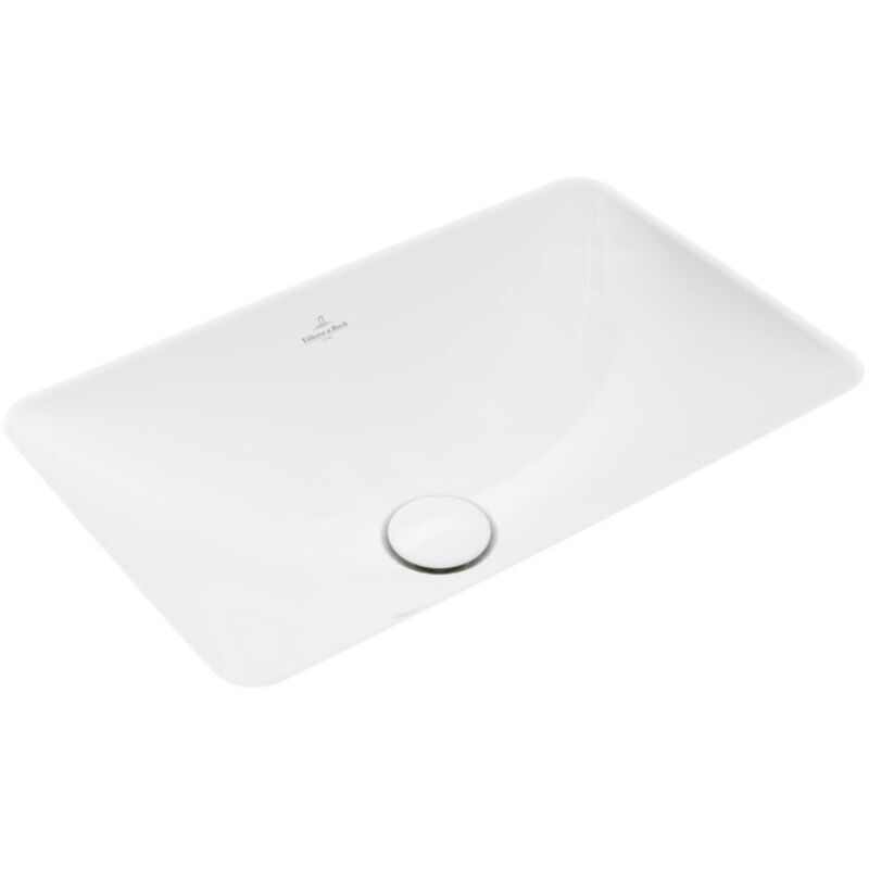 Villeroy&boch - Vasque 60 x 40,5 rectangle à poser villeroy et boch Loop & Friends TitanCeram blanche sans trop plein