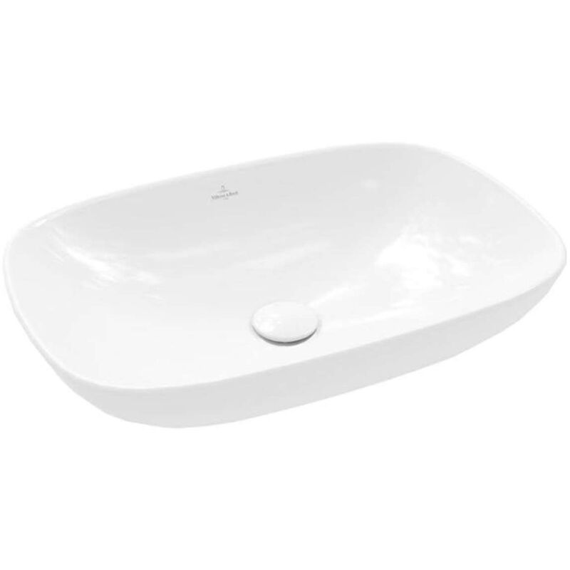 Villeroy&boch - Loop & Friends Vasque à poser angulaire, 56 x 38 x 12 cm, avec trop-plein, non meulé, blanc (4A490001)