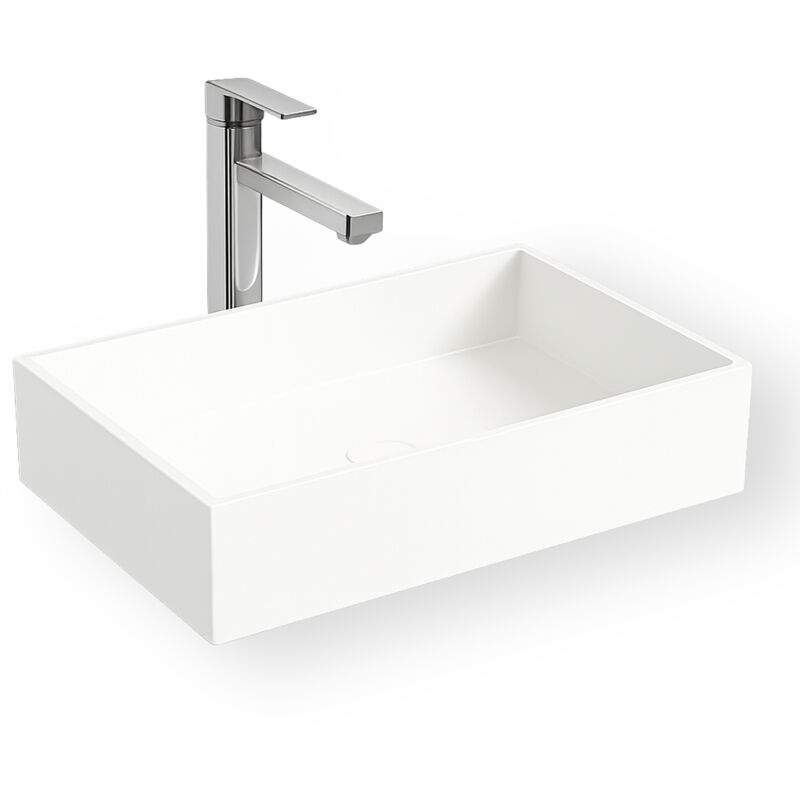 Vasque rectangulaire 50 cm en Solid surface - Soho