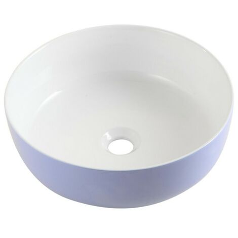 Vasque Ronde à Poser Céramique ALTERNA Daily O Color Extérieur Bleu Lilas - 6505274