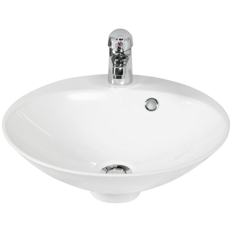 Vasque ronde à poser resibol ø 45 cm - blanc