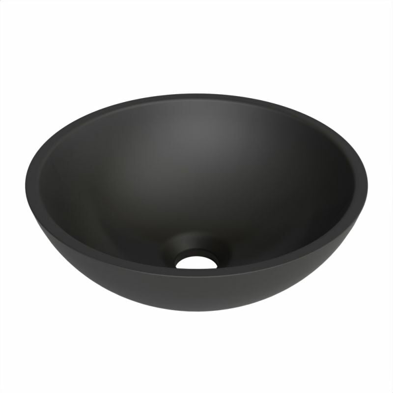 Vasque ronde à poser trend - Noir mat