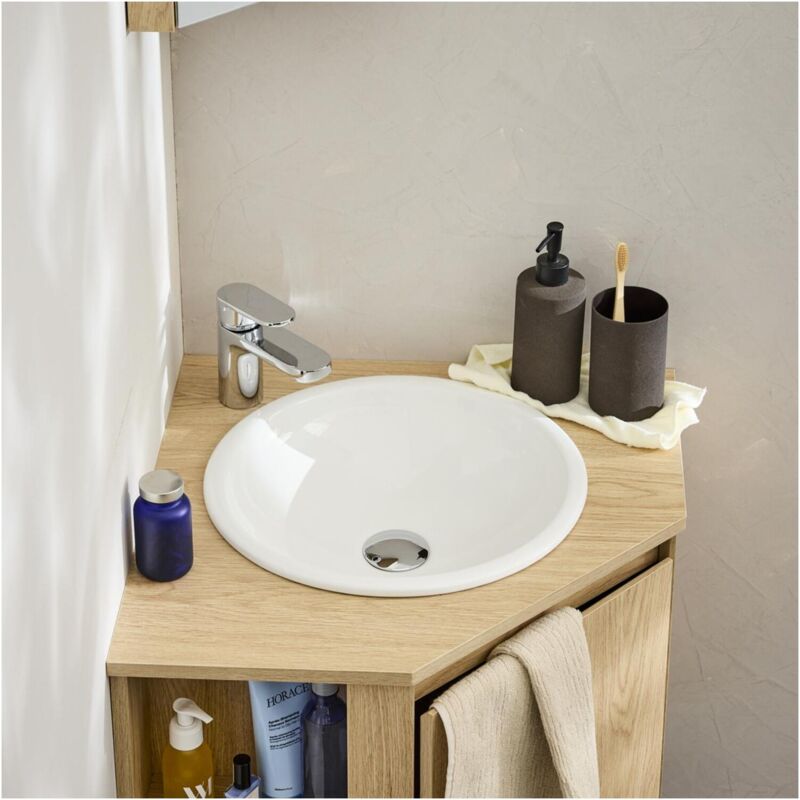 Vasque à encastrer ronde leo 37x37cm