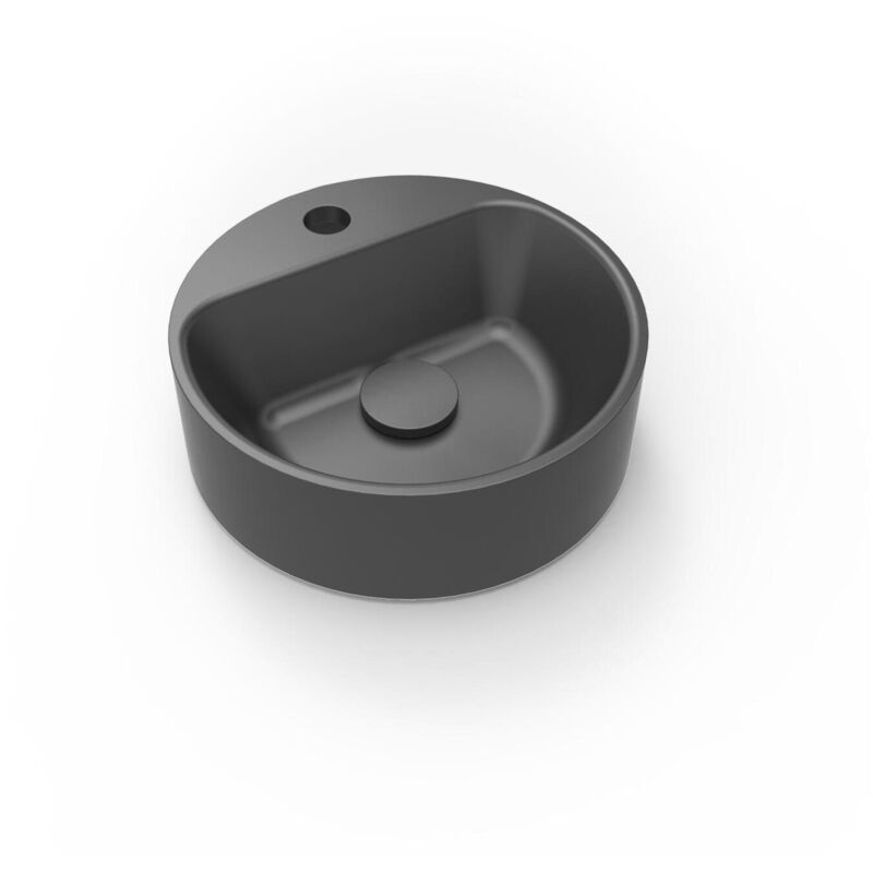 Mob-in - Vasque ronde lave-mains à poser grise smart