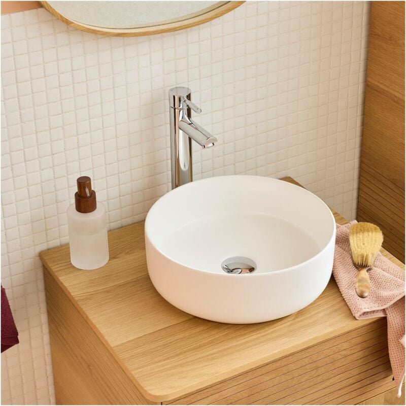 Mob-in - Vasque à poser ronde diego 36x36cm