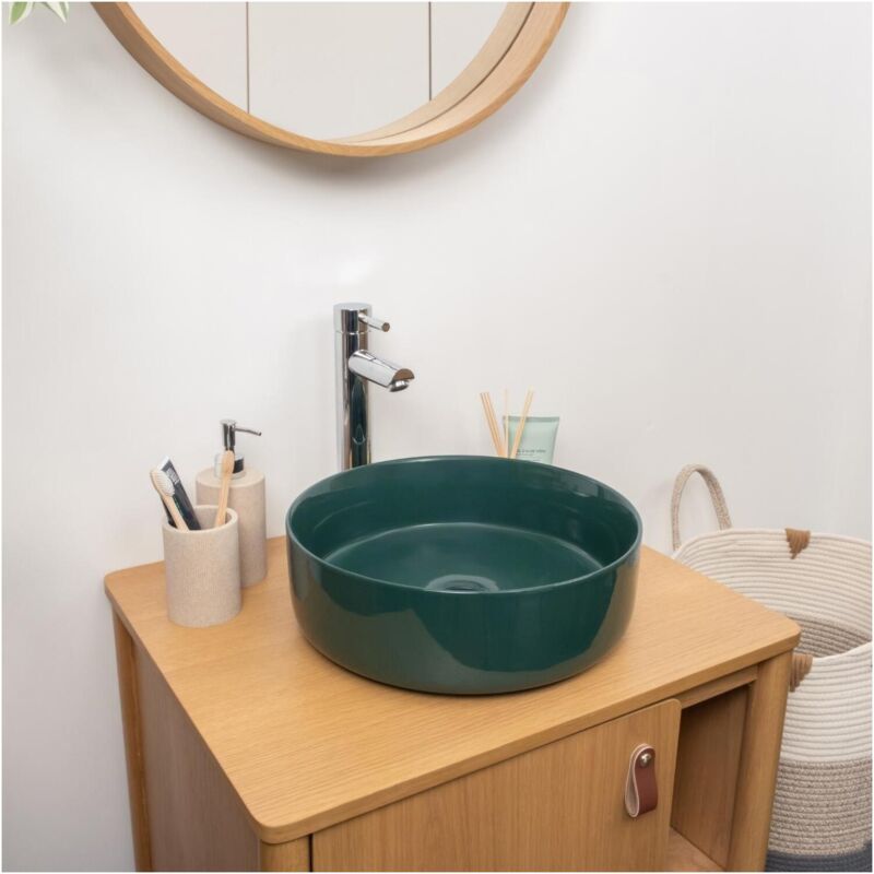 Mob-in - Vasque à poser ronde diego 36x36cm