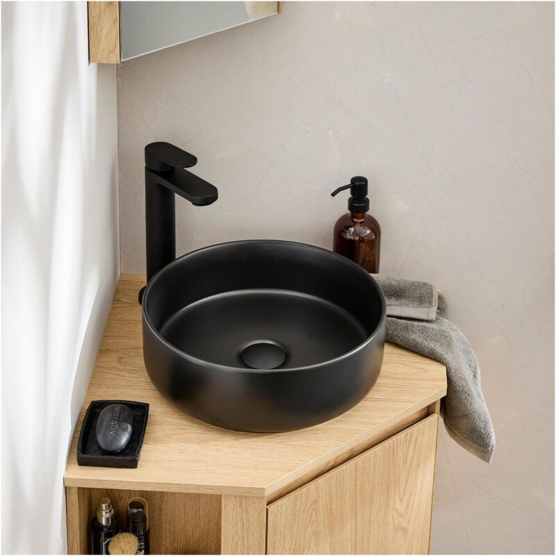 Mob-in - Vasque à poser ronde diego 36x36cm