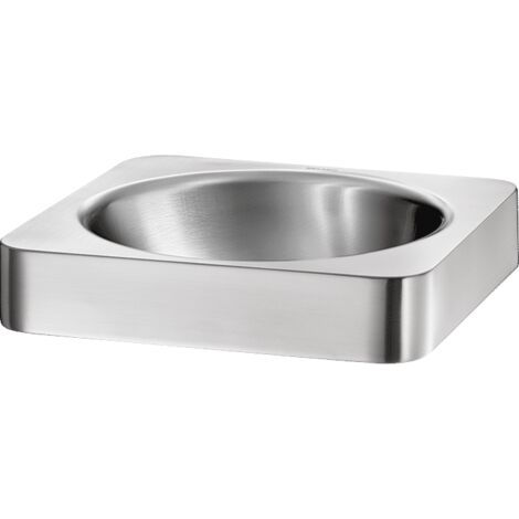 Vasque semi-encastrée carrée 38 cm en inox poli satiné - Quadra