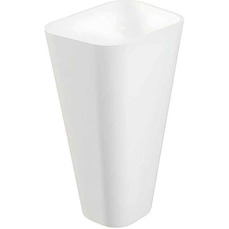 Vasque sur pied rectangulaire en solid surface - Blanc - TILICHO