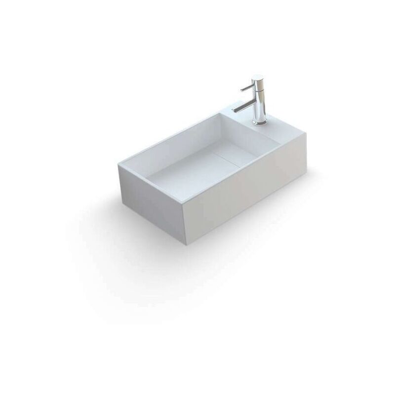 

Lavabo sospendido o de encimera, 50 cm en Solid Surface – Manéa D