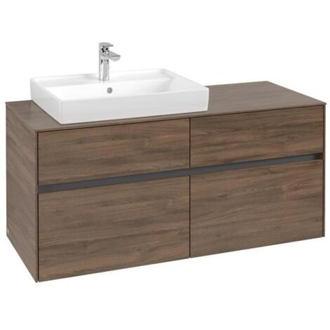 Vasque VB Collaro US 1200x548x500mm 4 Éléments, lavabo gauche, chêne Arizona