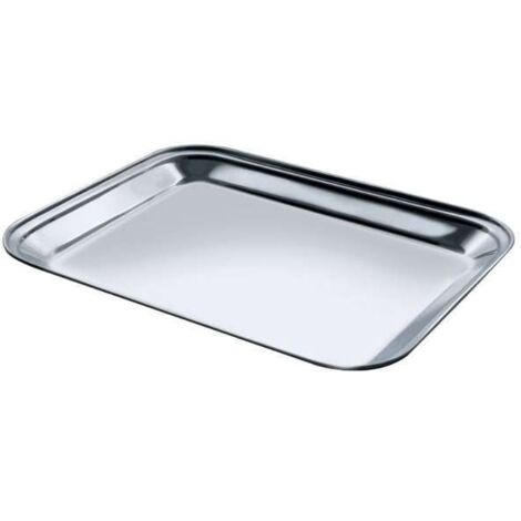 Vassoio Acciaio Rettangolare Cm 40X30 Salvi