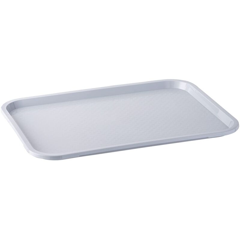 APS - Vassoio Fast Food, infrangibile e lavabile in lavastoviglie, Made in Germany, 35 x 27 cm, altezza 2 cm, grigio