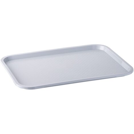 Vassoio APS Fast Food, infrangibile e lavabile in lavastoviglie, Made in Germany, 35 x 27 cm, altezza 2 cm, grigio