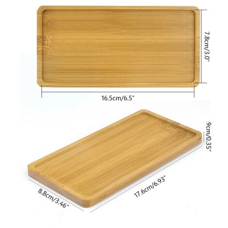 22x15cm Vassoio da tè in legno piatto da portata rettangolare per piatto da cucina per snack per la casa dell'hotel 