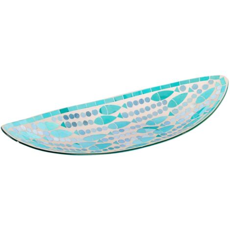 Vassoio decorativo in mosaico per la casa dal design marino e nautico