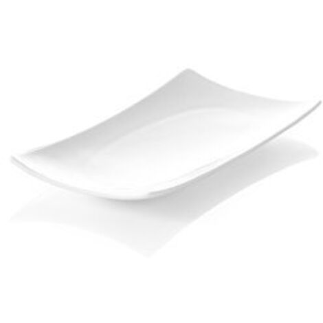 Vassoio decorativo rettangolare BARKA 218x105mm porcellana bianca - Hendi 785546
