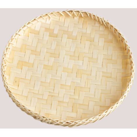 Vassoio decorativo rotondo Ø30 cm in bambù Raimis SKLUM            
