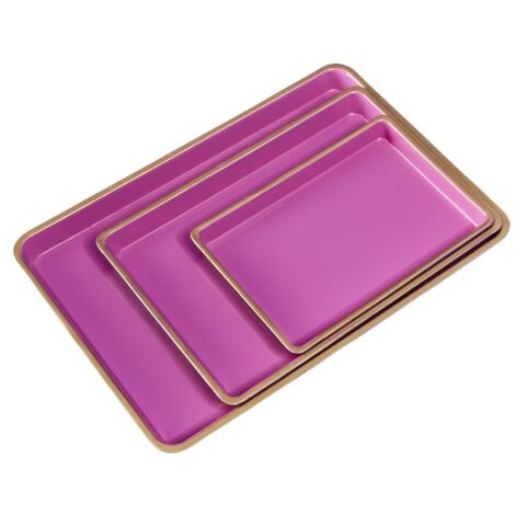 Vassoio di Design Medio Rosa 25.5x17.5 cm