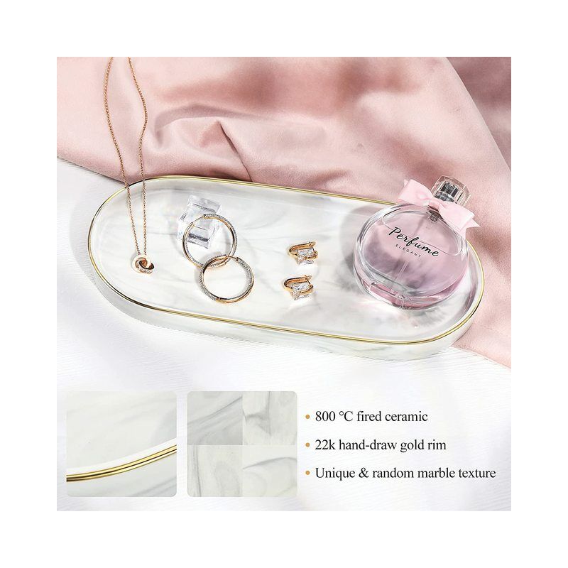 Vassoio di vanità del bagno, organizzatore di