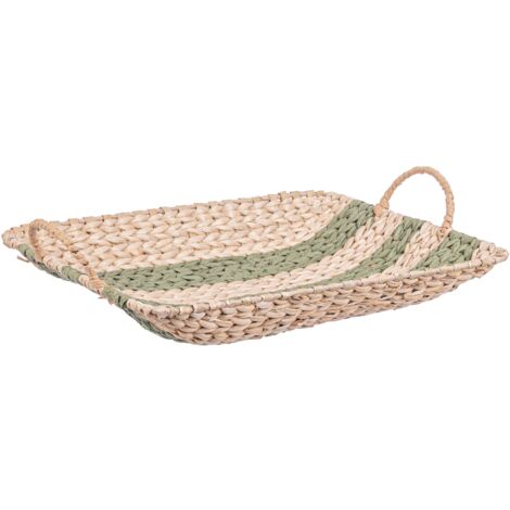 Vassoio heaving in materiale vegetale -30 x 20 x h 4.5 cm / Bianco / Rettangolare
