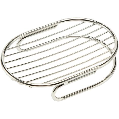 Vassoio in acciaio inox, antiruggine, compatto, facile da pulire, portasapone moderno per lavandini del bagno, piani di lavoro della cucina e doccia.