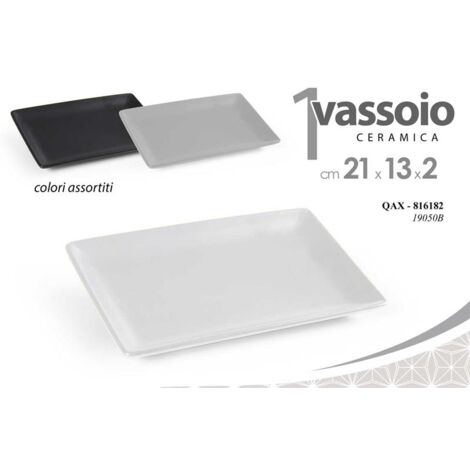 VASSOIO IN CERAMICA 21 X 13 X 2 CM ASSORTITO