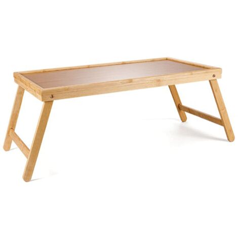 VASSOIO LETTO IN BAMBOO MULTIUSO COLAZIONE 50X30 CM PIEDI RECLINABILI 636