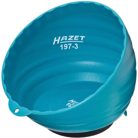 Vassoio magnetico HAZET 197-3, diametro 150 mm, in plastica leggera con magnete robusto e forte - particolarmente pratico per conservare piccoli pezzi come le viti'.