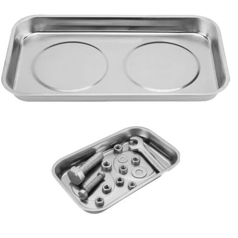 Vassoio Magnetico In Acciaio Porta Minuterie Per Viti Bulloni Dadi 240 x 140 mm