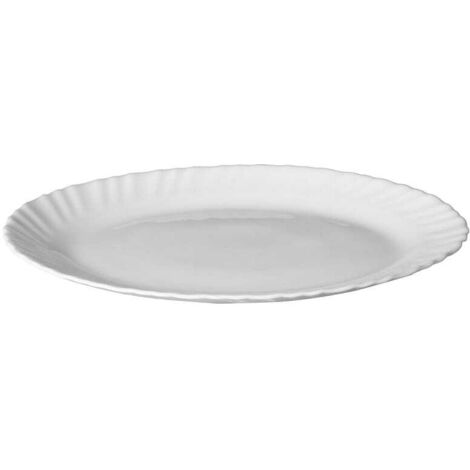 Vassoio ovale BIANCO 25,5 cm bianco per salumi antipasti torta