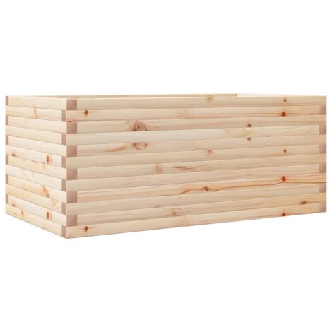 Vassoio per fioriera aiuola rialzata piante fiori terrazza giardino 110 x 60 x 45,5 cm legno di pino massiccio marrone 020037369