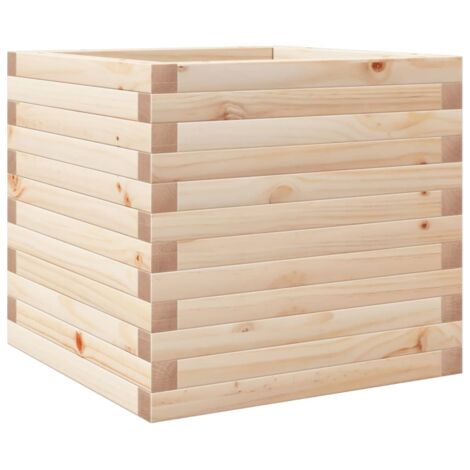 Vassoio per fioriera aiuola rialzata piante fiori terrazza giardino 50 x 50 x 45,5 cm legno di pino massiccio marrone 020037636