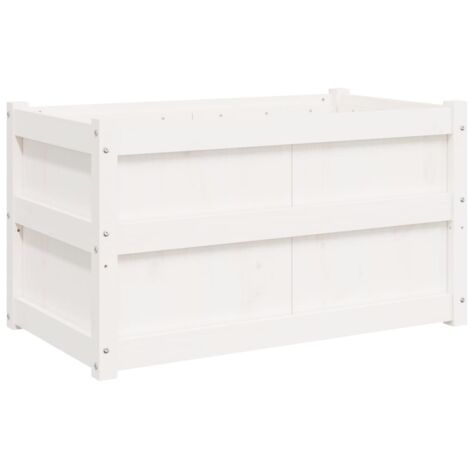 Vassoio per fioriera aiuola rialzata piante fiori terrazza giardino 90 x 50 x 50 cm legno massello di pino bianco 020038001