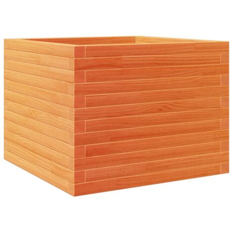 Vassoio per fioriera aiuola rialzata piante fiori terrazzo giardino cera 60 x 60 x 46 cm legno massello di pino marrone 020038472