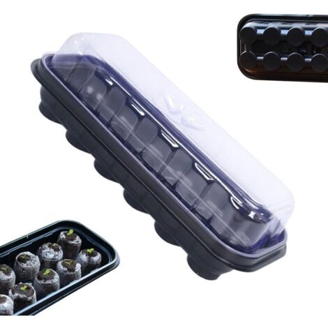 Vassoio per germinazione, accessori da giardinaggio trasparenti e riutilizzabili, kit di coltivazione 2 in 1 per serra, interni, giardino, fattoria, ortaggi, vivai, piantine invernali per principianti