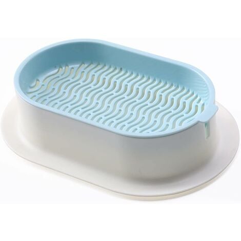 Vassoio per germogli di semi idroponici, supporto per germogli di semi, germogli di semi idroponici, germogli di semi senza fondo (grigio + blu)