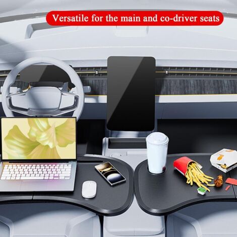 Vassoio per pasti da auto, scrivania pieghevole per auto  Organizer multifunzionale per console auto per casa, camion o veicolo