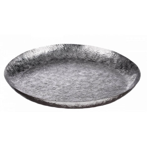 Vassoio piatto centrotavola tondo decorativo in metallo 58 cm