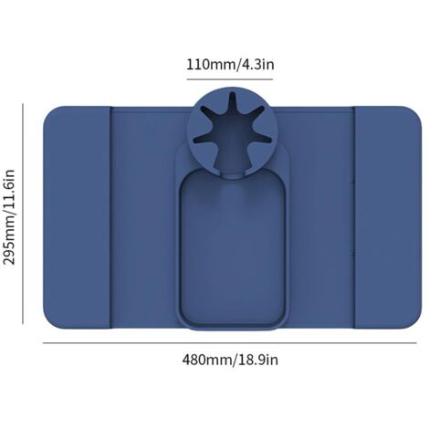 Vassoio portabicchieri in silicone impermeabile con tasche laterali per braccioli del divano, adatto per tazze, telefoni, tablet e telecomandi.