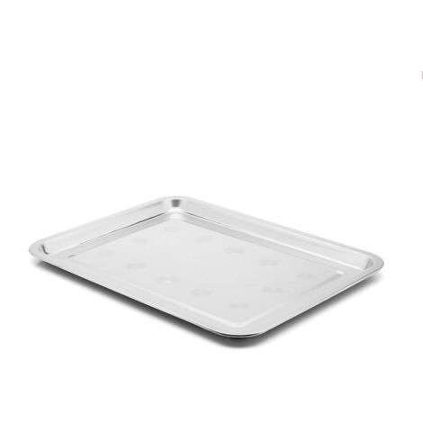 Vassoio rettangolare in acciaio inox Tadar 40 x 30 cm