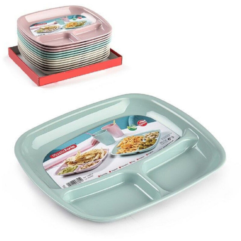 Trade Shop - WIEDERVERWENDBARES TRIO-TABLETT AUS KUNSTSTOFF, IDEAL FÜR APERITIF-PARTYS 140621A -