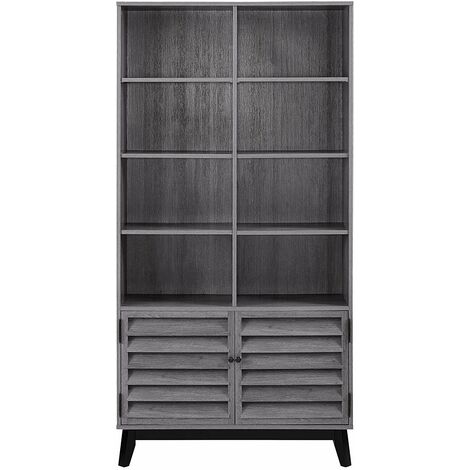Vaughn Sonoma Oak Mid Century Modern Bookcase Display Cabinet