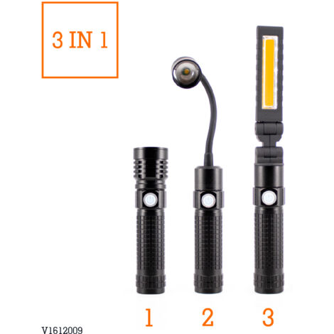 Vaunt 3-in-1 Magnetic Torch 350 Lumen Inspection Light Camping Torch V1612009