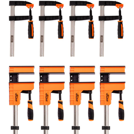 Vaunt 8 Piece Kit Clamp Set 1000mm Sliding Body Bar +200mm Cast Iron Screw Clamp