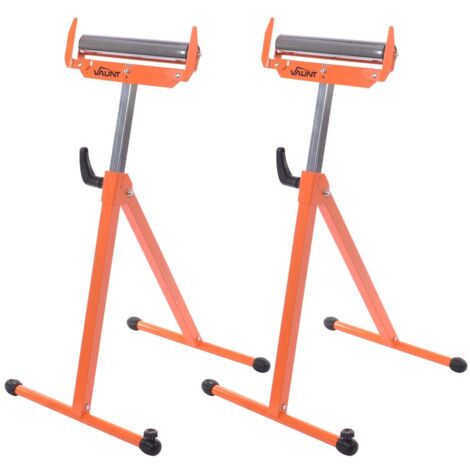 Vaunt Adjustable Roller Stand Twinpack Heavy Duty Mitre Saw Material Support